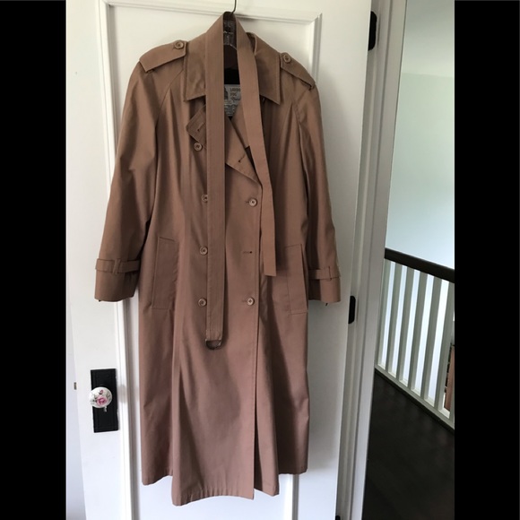 London Fog Dusty Rose Vintage Trench Coat RARE - Picture 9 of 14